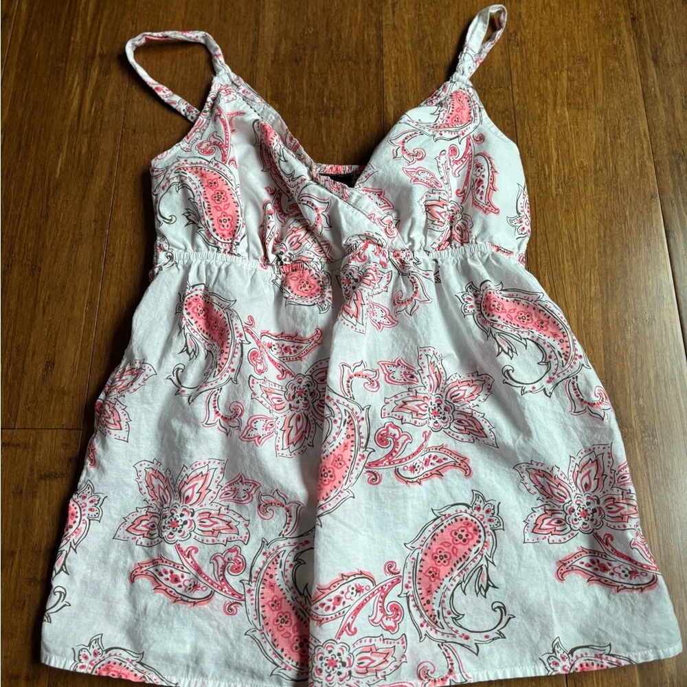 Pink and White Paisley Tunic